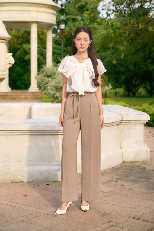 Quần suông đỉa nhỏ luồn dây