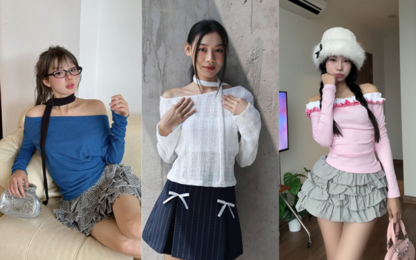 Phối đồ với chân váy xòe ngắn: Item "hot hit" style coquette