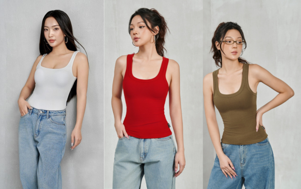 Bí quyết phối đồ với áo ba lỗ nữ cực hack dáng