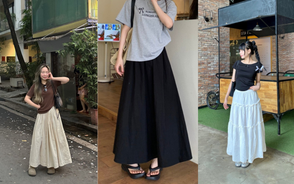 5 cách phối đồ với chân váy suông dài che khuyết điểm hoàn hảo