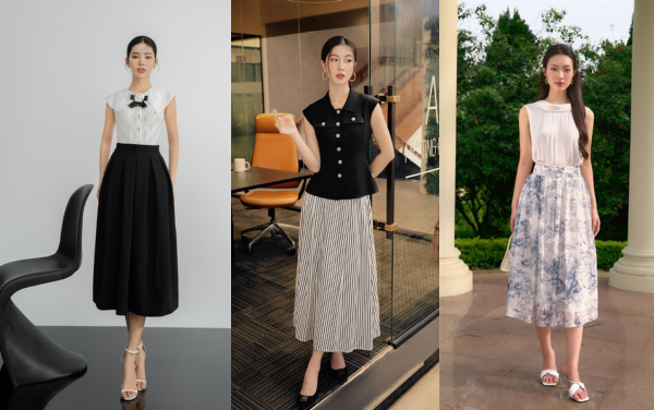 5 cách phối đồ với chân váy suông dài che khuyết điểm hoàn hảo