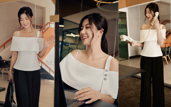 Quần suông xếp ly đính cá