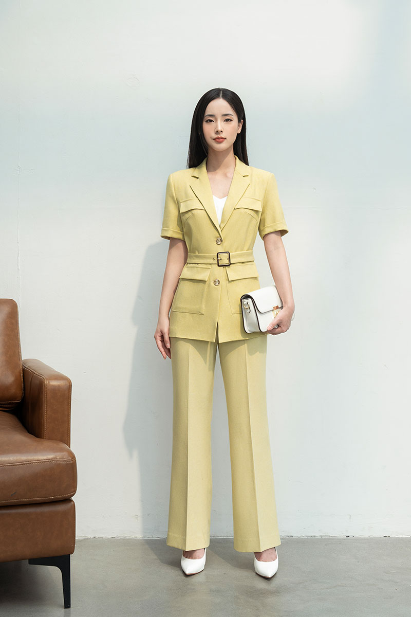 5+ dáng quần tây ống suông hack dáng cực đỉnh