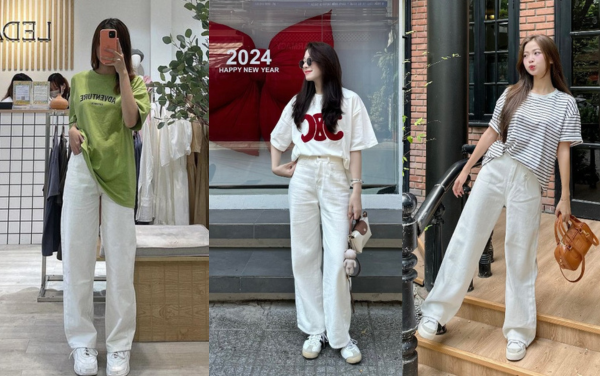 Công thức phối đồ với quần jean trắng đơn giản nhưng tinh tế cho nàng
