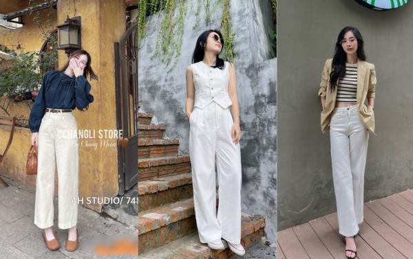 6 công thức phối đồ với quần jean trắng đơn giản nhưng tinh tế chào thu 2024
