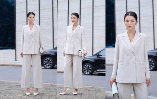 Quần suông đai KL lệch eo