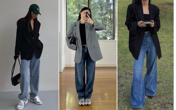 10+ dáng áo mặc với quần jeans ống rộng dễ phối dành cho nàng