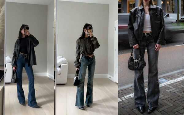 Top 10 xu hướng phối đồ quần jean ống loe dài thu 2024