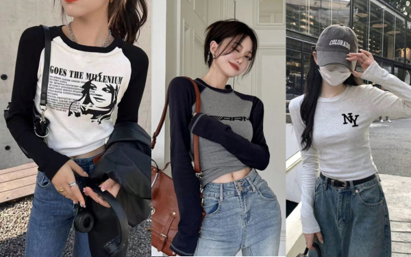 Gợi ý 10 cách phối đồ với áo thun tay dài nữ cho nàng thơ mùa thu đông