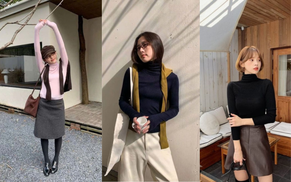 10 dáng áo kiểu đẹp trẻ trung mùa thu đông 2024