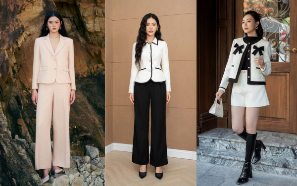 Gợi ý 10 dáng áo khoác vải tweed cao cấp cho nàng thu đông 2024