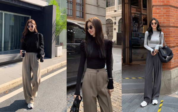 Mách nàng 10 cách phối đồ với áo len nữ cổ lọ thu đông 2024