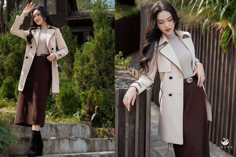 Gợi ý 10 dáng áo khoác kaki nữ hàn quốc dễ phối đồ 2024