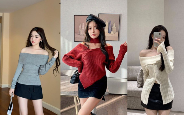 10 dáng áo kiểu đẹp trẻ trung mùa thu đông 2024