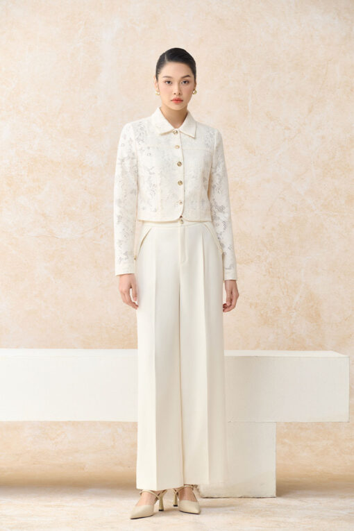 Quần suông cạp rời khoá moi xếp ly TT