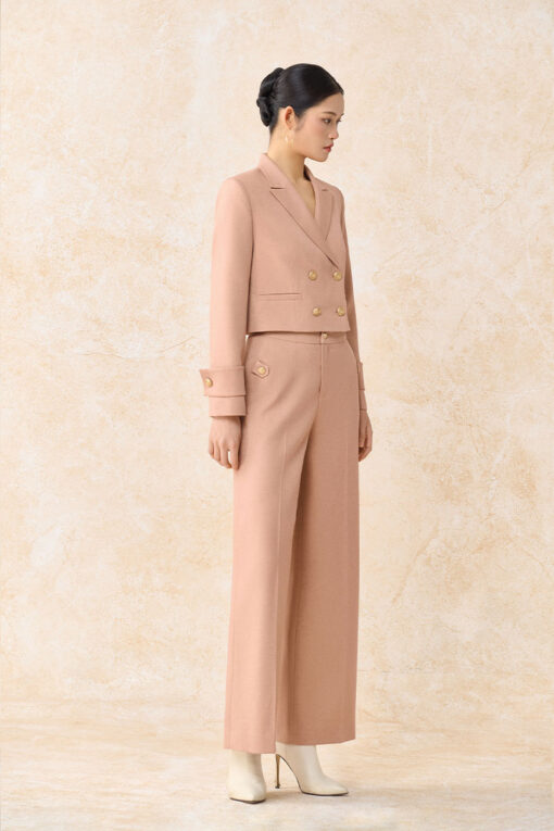 Quần suông cá kẹp túi chéo đính cúc