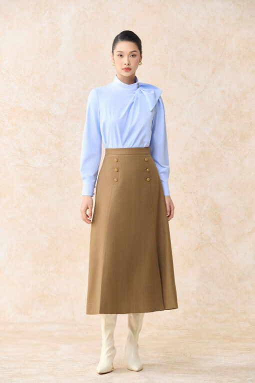 Chân váy xoè can xẻ chồng TT