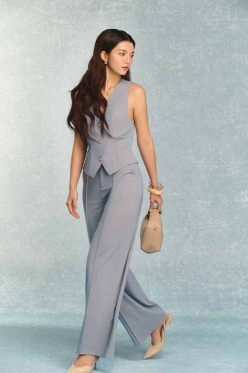 Quần suông bấu mí đỉa kẹp D