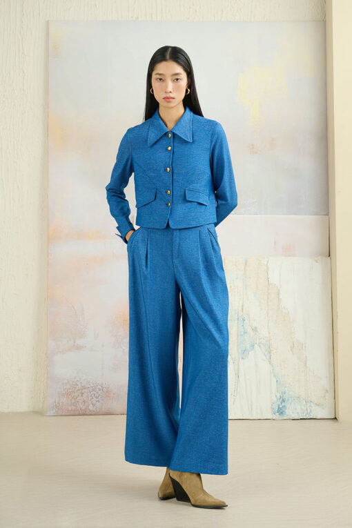 Quần suông giả bò cạp kẹp nhung