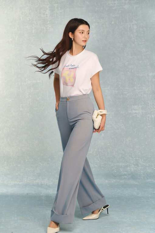 Quần suông giả bò lơ vê gấu