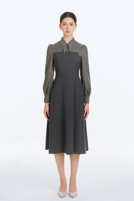 Đầm xoè phối ngực can bong