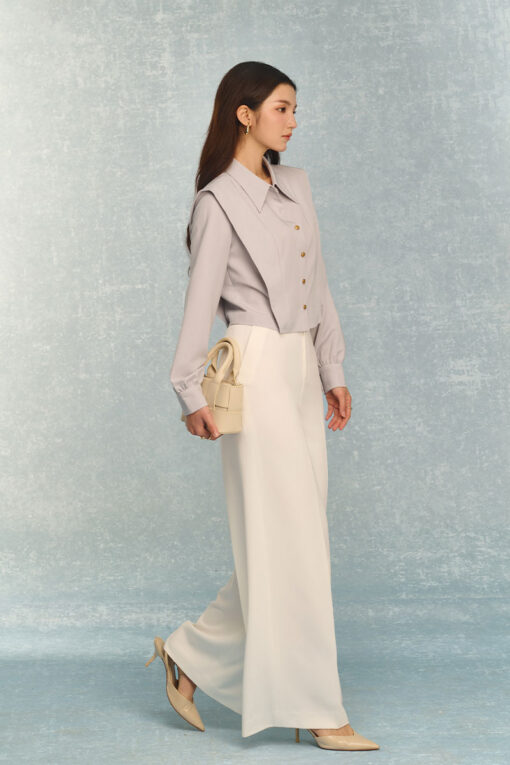 Quần suông can cơi miệng túi