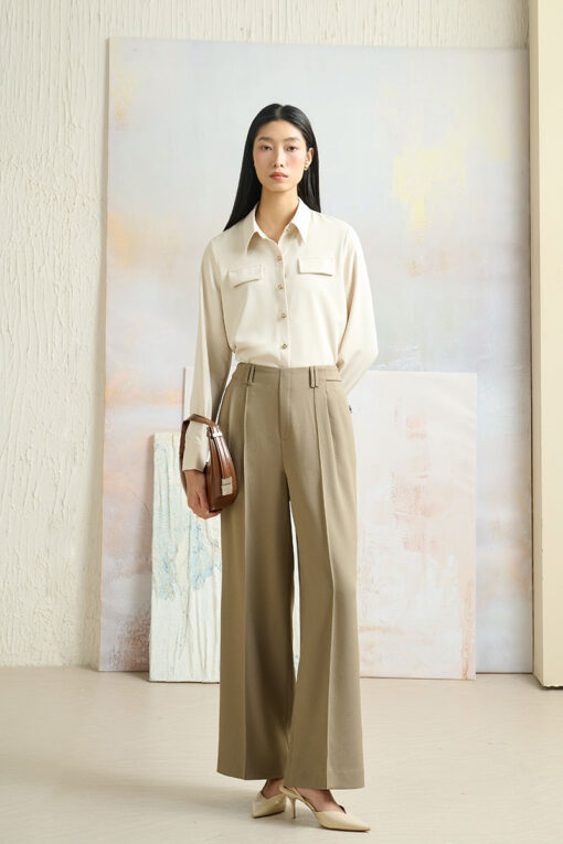 Quần suông moi giả đỉa đôi cá sườn