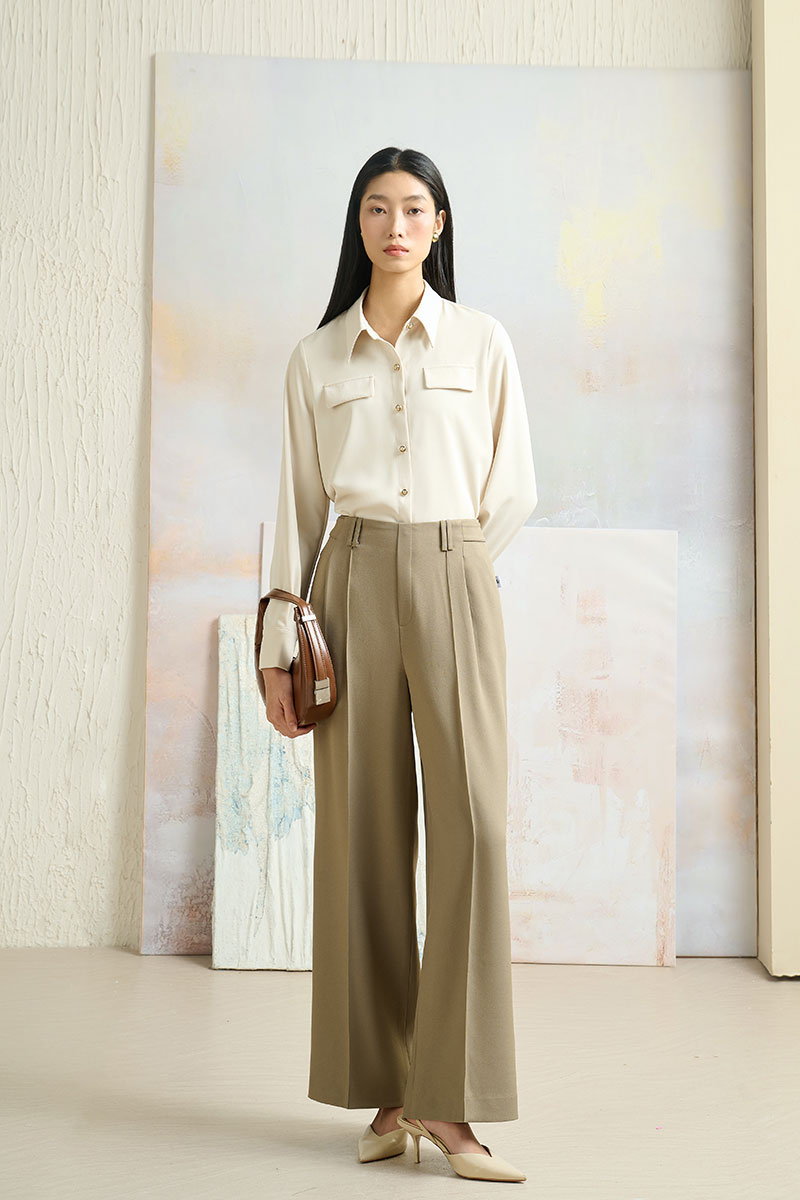 Quần suông moi giả đỉa đôi cá sườn