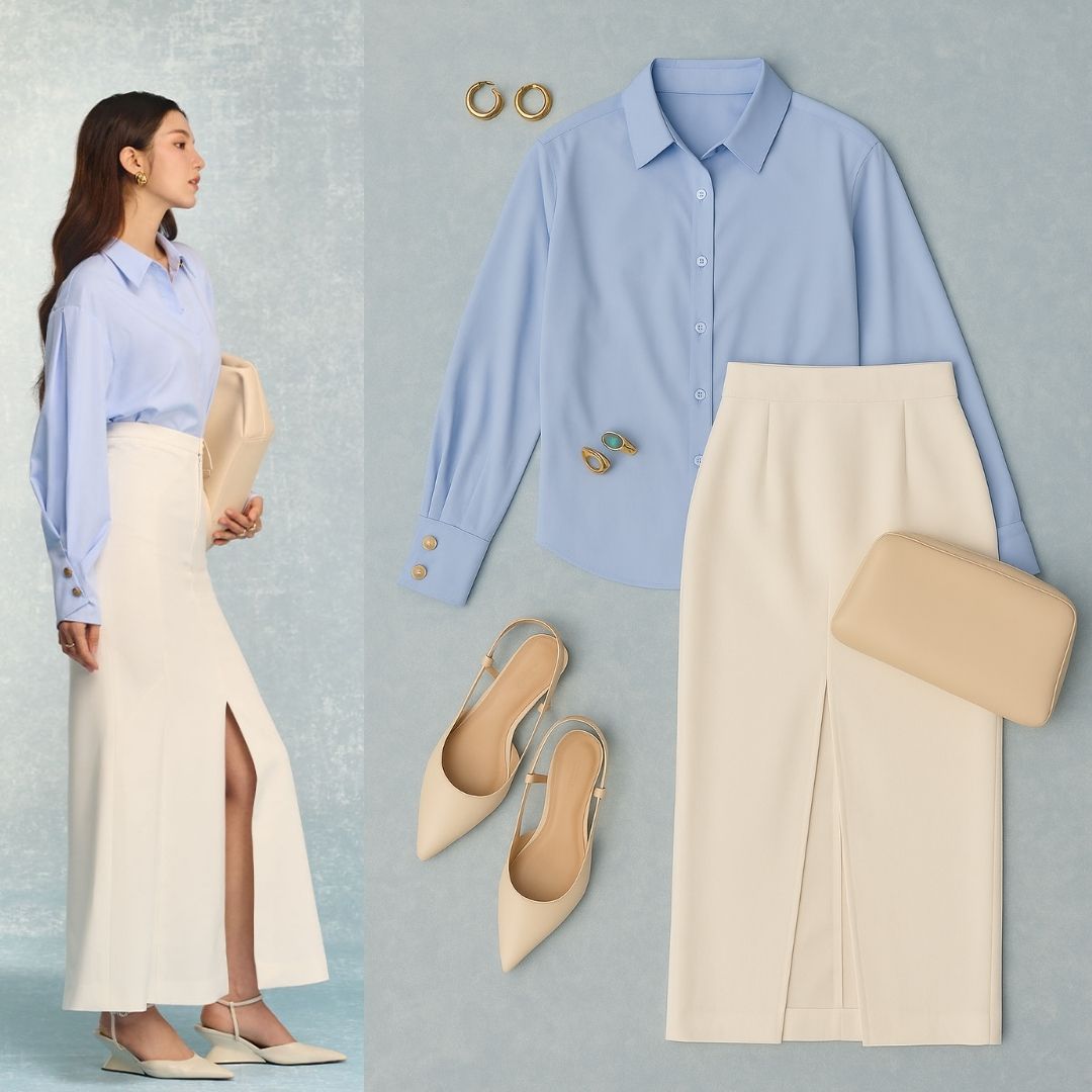 sơ mi dài tay cách điệu