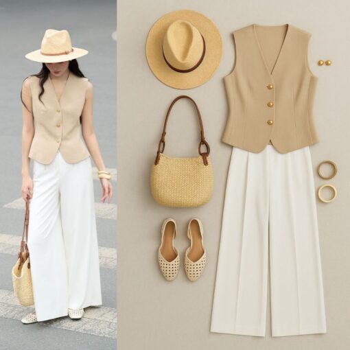 áo kiểu gile cổ V