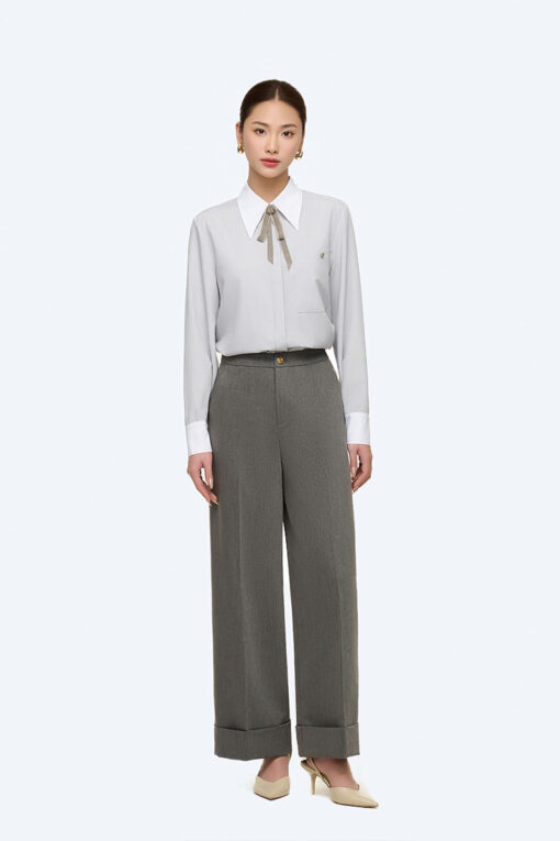 Quần suông giả bò lơ vê gấu