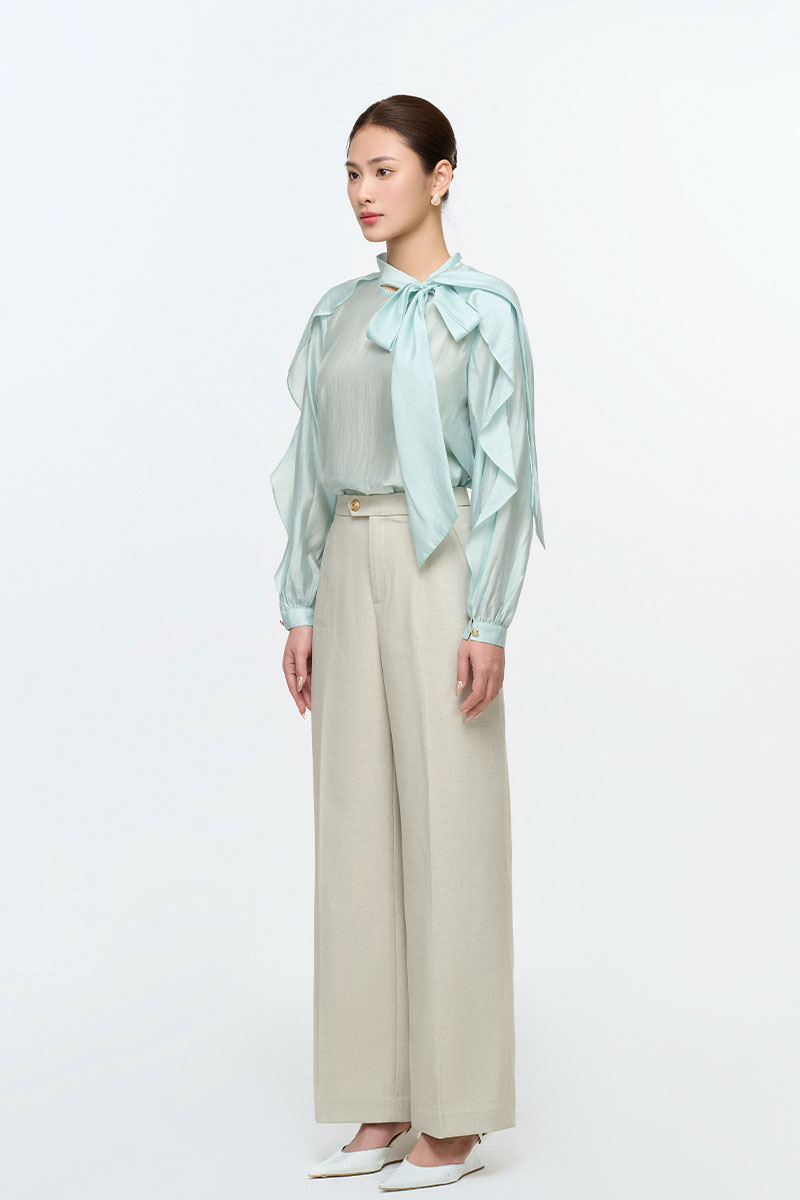 Quần suông diễu giả túi cạp quai nhê