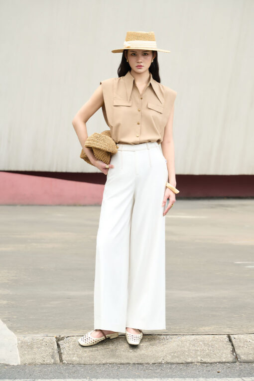 Quần suông chần cạp quai nhê