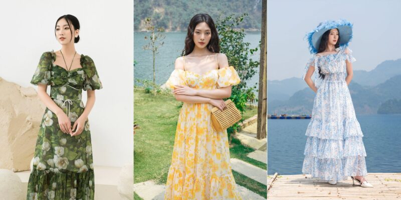 đầm maxi đi biển