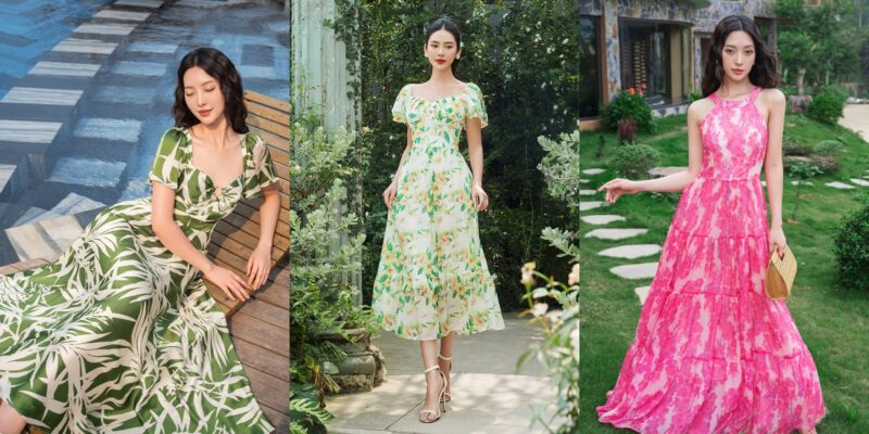 đầm maxi đi biển