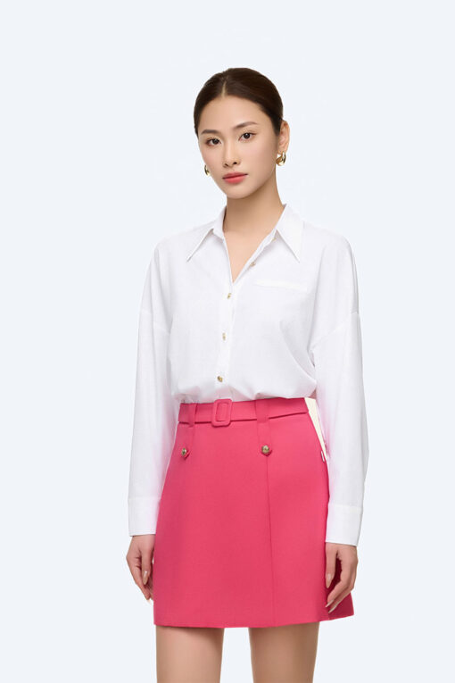 Chân váy A cá dọc TT đai trước kẹp sườn