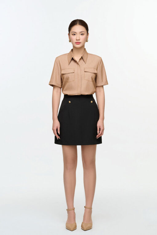 Chân váy A đính cúc TT