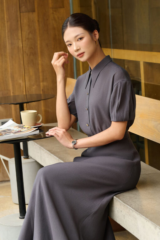 Chân váy HM tơ xoè éo buộc dây