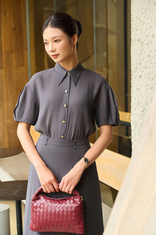 Chân váy HM tơ xoè éo buộc dây