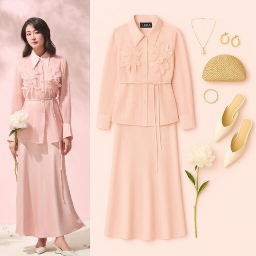 chân váy xòe dài