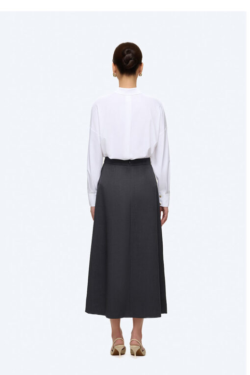 Chân váy xoè hông can cong xếp ly 1 bên