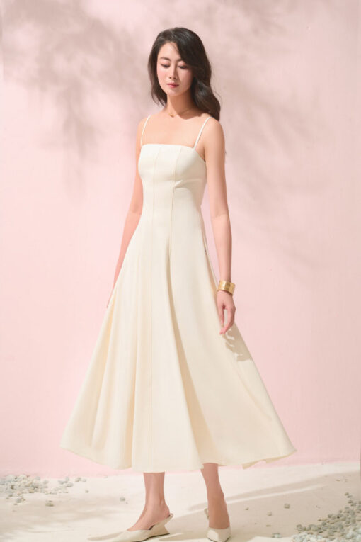 Đầm xoè 2 dây bổ mảnh