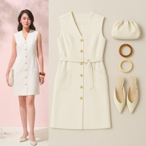 đầm suông sát nách