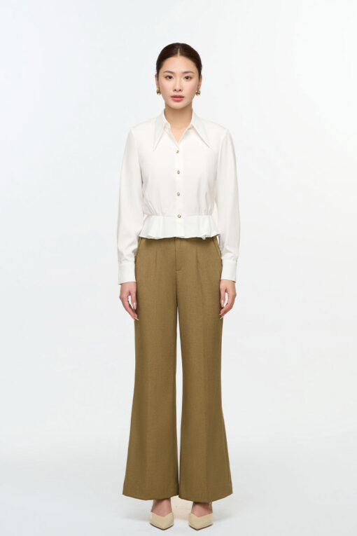 Quần loe cạp 2 cúc kẹp lé túi giả TT