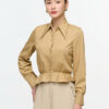 Sơ mi DT peplum nhỏ xếp ly