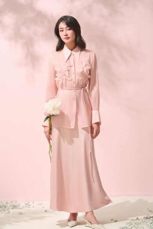 Chân váy xoè dài khoá sườn