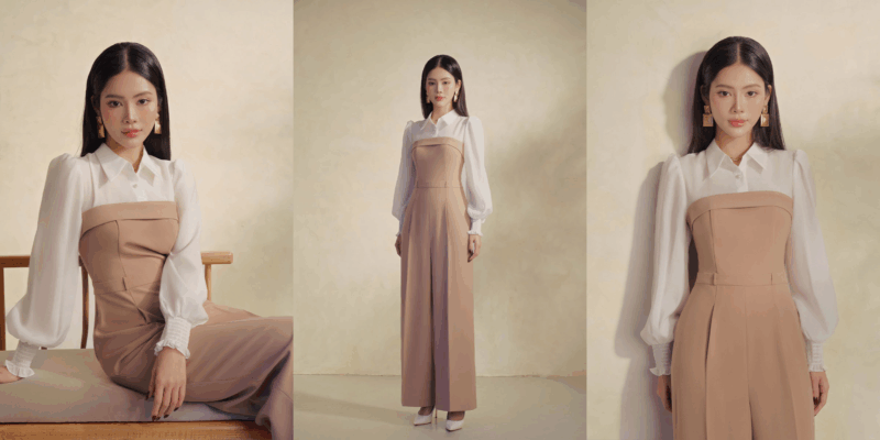 jumpsuit dài sang trọng