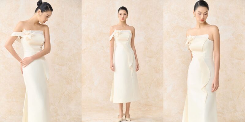 váy trắng dự tiệc