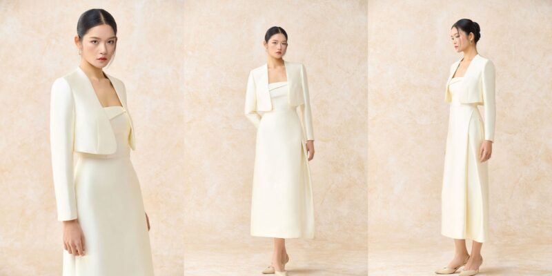 váy trắng dự tiệc