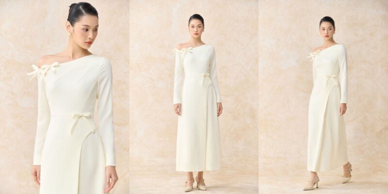 váy trắng dự tiệc